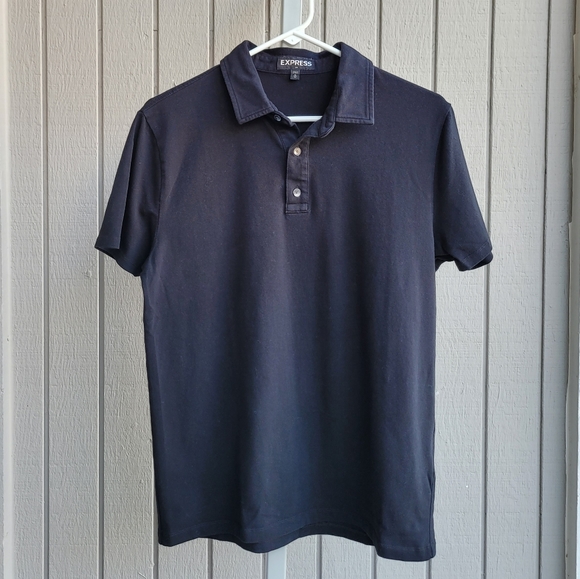 Men's Black Polo EUC | Cotton Stretch Medium | Express - Picture 11 of 11